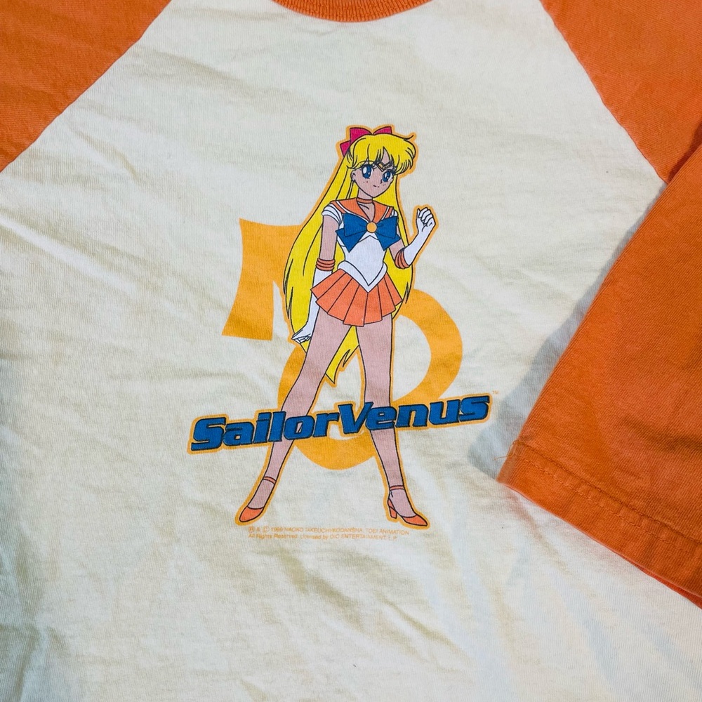 Sailor VENUS - Sailor Moon raglan graphic Tee - kawaii VINTAGE Y2K anime